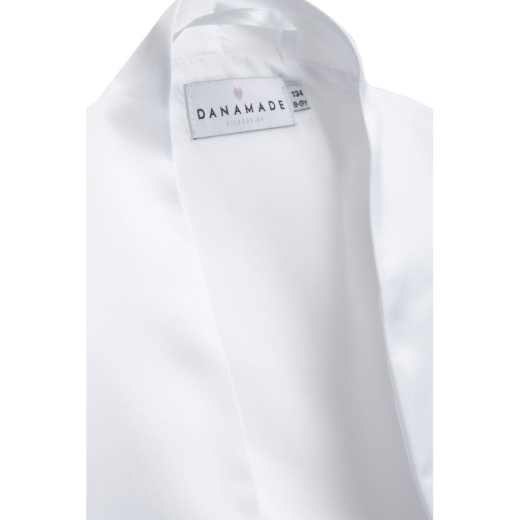 DANAMADE Satin Bolero Rund DALANI (extra weit) Jacke, Weste White