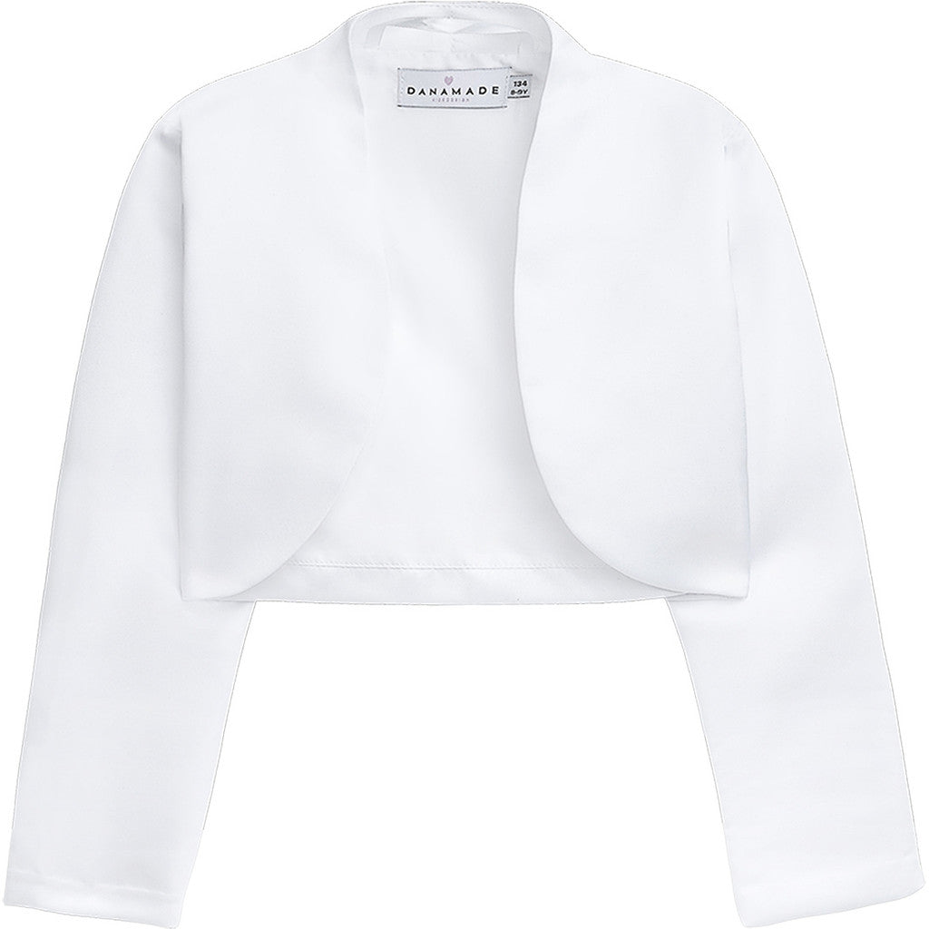 DANAMADE Satin Bolero Rund DALANI (extra weit) Jacke, Weste White