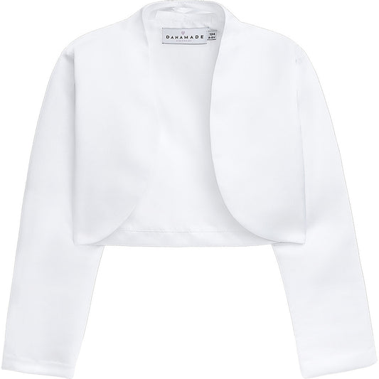 DANAMADE Satin Bolero Rund DALANI (extra weit) Jacke, Weste White