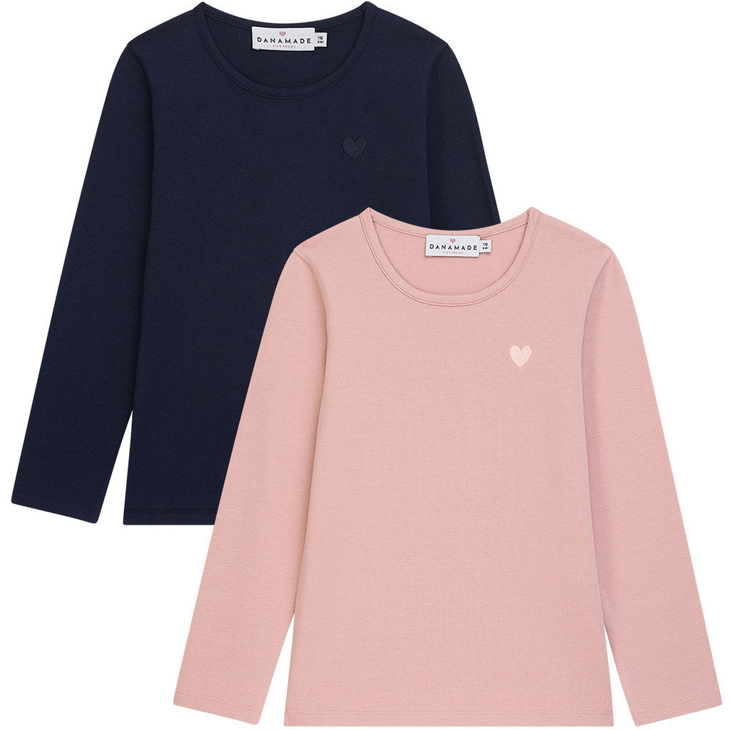 DANAMADE Shirt 2 Pack DSILJE Shirts&Tops Dusty Rose+ Navy